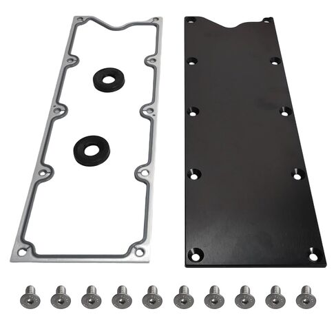 551629 LS Gen 3 Valley Pan Cover Plate Endxedo Low Profile Custom Knock Sensor w/Bolts For LSX LS1 LM7 LR4 LQ4 LS6 L59 LQ9 LM4 L33 for Chevy GMC Silverado 12558178 MS19328 (Silver) in Saudi Arabia