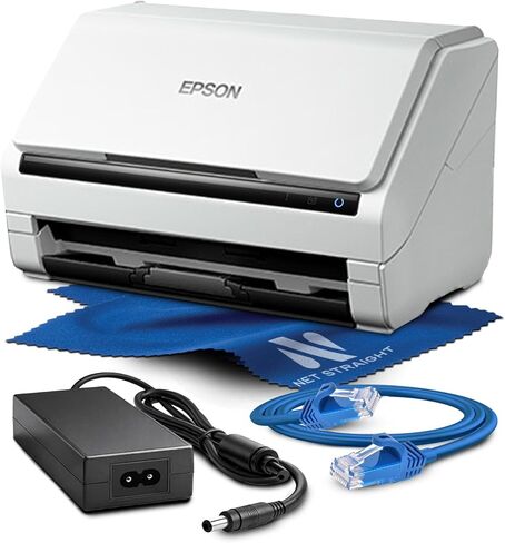 ماسح ضوئي مزدوج اللون DS-530II - ماسح ضوئي للمستندات بحجم كبير 35PPM/70IPM مع وحدة تغذية المستندات التلقائية سعة 50 ورقة، ماسح ضوئي لسطح المكتب لأجهزة الكمبيوتر الشخصية Mac، متوافق مع TwainISIS، فاتورة إيصال بطاقة العمل in Kuwait