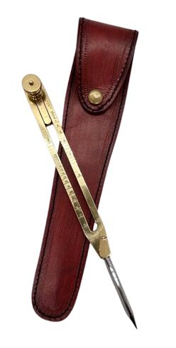 Solid Brass Proportional Divider Tool 9" Drawing & Measuring Instrument with Heavy-Duty Steel Point Executive Art Gift with Leather Cover in Saudi Arabia