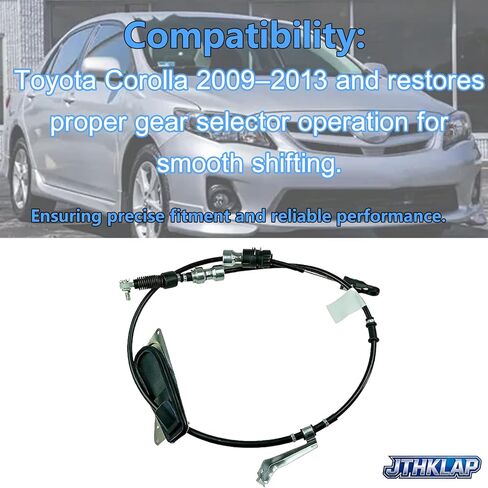 33820-02600 كابل التحكم في ناقل الحركة الأوتوماتيكي متوافق مع Toyota Corolla 2009 2010 2011 2012 2013 1.8L & 2.4L Base LE S XLE XRS استبدال مجموعة كابل ناقل الحركة 33820-12D30 in Kuwait