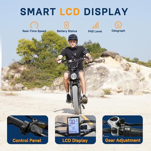Movcan V60 Pro Electric Bike with Lock & Phone Holder, 48V 18.2Ah Removable Battery 20" Fat Tire Electric Bike, 1500W Motor 33MPH Top Speed Dual Hydraulic Brake Electric Motorcycle for Adults in Saudi Arabia