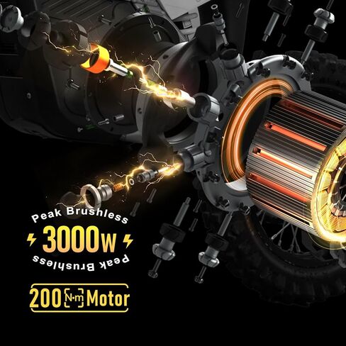 CUNFON M200 Electric Dirt Bike for Teens Adults,3000W Mid-Drive Motor,34MPH Speed,43.5Miles,200NM Torque,Electric Motorcycle with Dual Hydraulic Oil Brakes/Full Suspension,Off-Road Ebike in Saudi Arabia