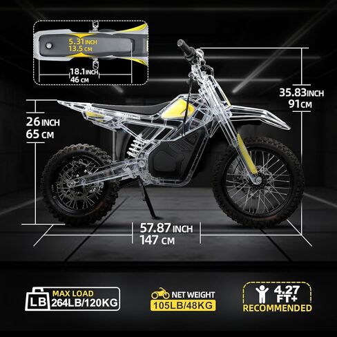 CUNFON M200 Electric Dirt Bike for Teens Adults,3000W Mid-Drive Motor,34MPH Speed,43.5Miles,200NM Torque,Electric Motorcycle with Dual Hydraulic Oil Brakes/Full Suspension,Off-Road Ebike in Saudi Arabia