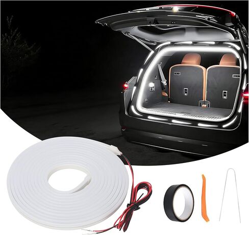 Trunk Led Light Strip for SUV, 157.48" Flexible Trunk Light Strip, Non-Destructive Installation, Waterproof, Suitable for SUV/MPV Cargo Area Lighting(White) in Saudi Arabia