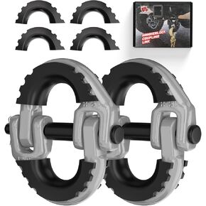 2 Pack 1/2" Safety Chain Connector Link, G80 Tow Hitch Hammerlock Coupling Link, Tow Chain Connector with 12000 lbs Loading (Black) in Kuwait