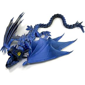 3D Printed Articulated Dragon with Movable Wings, Tail & Open Mouth – Poseable Fidget Toy, Office Desk Decor, Dragon Toys for Stress Relief (Rainbow (Glows in the Dark)) in Saudi Arabia