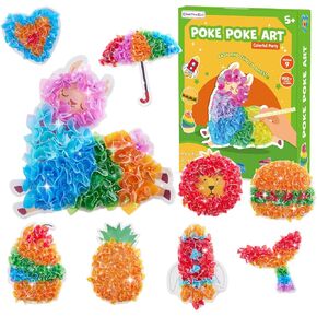 creative kimi 9 PCS Poke Poke Art - Magical Princesses,Foil Art, Mess-Free Fun for Kids, DIY Wood Craft Kits, Creative Activity, Gifts for Girls & Boys Ages 4, 5, 6, 7, 8, 9 in Saudi Arabia