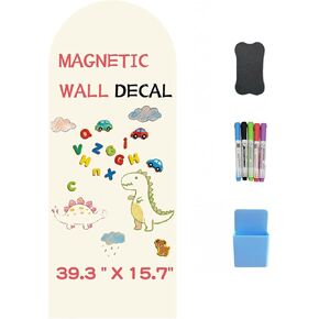 UCMD Arch Magnetic Wall Decal - 39.3 inch x 15.7 inch Smooth Surface Chalkboard Sticker for Wall - Magnetic Board for Playroom, Home Classroom (Ivory White) in Saudi Arabia