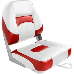 ERGOSEAT مقعد قارب قابل للطي بظهر منخفض، أبيض/أسود in Saudi Arabia