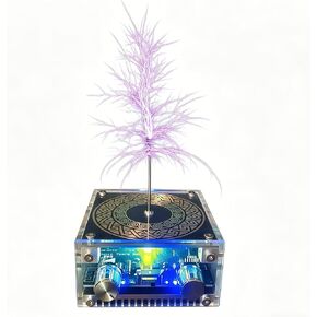 7 Color LED Bluetooth Music Tesla Coil Arc Plasma Coil Desktop Toy Science Education kit Mode Touchable Artificial Lightning Spark Gap Arc Generator Teaching Experiment Tool in Saudi Arabia