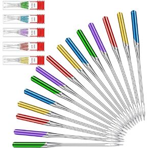 50PCS Universal Sewing Machine Needles, Compatible with Singer, Brother and Old Sew Machines, Sizes 9, 11, 14, 16, 18, Sewing Machine Needles UK/US Size 65/9 75/11 90/14 100/16 110/18 in Kuwait