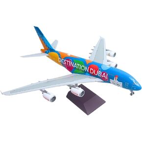 Gemini200 UAE A380 بمقياس 1/200 نموذج طائرة معدني مصبوب قابل للتجميع "كن جزءًا من السحر" A6-EES مع معدات الهبوط وحامل العرض - يمكن تجميعه للبالغين للأعمار من 14 عامًا فما فوق in Kuwait