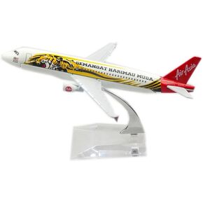 24-Hours Asia Air SEMANGAT HARIMAU MUDA Airbus 320 Plane Model Alloy Metal Airplane Models Die-cast 1:400 in Kuwait