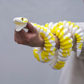 47.3inch Super Large Ball Python 3D Printed Giant Snake Toy,Movable Mouth Executive Desk Animals,Flexible Joint lacertid Figurines,Home Office Decor,Fidget Toys,Surprise Fantasy Gifts (Color C) in Saudi Arabia