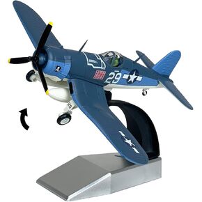 ترقية F4U Corsair نموذج طائرة 1/72 مقياس الحرب العالمية الثانية نموذج عسكري مقاتل معدني مع قاعدة حامل قابلة للتدوير F4U Corsair Kit للتجميع والهدايا in Kuwait