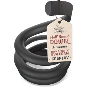 The Foamory's No Waste Full Round EVA Foam Dowel. 25mm x 2M Length. High-Density, Paint-Ready White Craft Foam Stick. Time Saving, Pre-Cut for Quick Cosplay Armor Trim, Weapon Enhancement and Costumes in Saudi Arabia