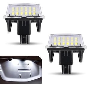2 PCS Car LED License Plate Light, 12V 6500K Super Bright LED License Plate Lights, Plug and Play Exterior Lighting Decorative Lamps, Compatible with Camry YARIS EZ VIOS (White) in Kuwait