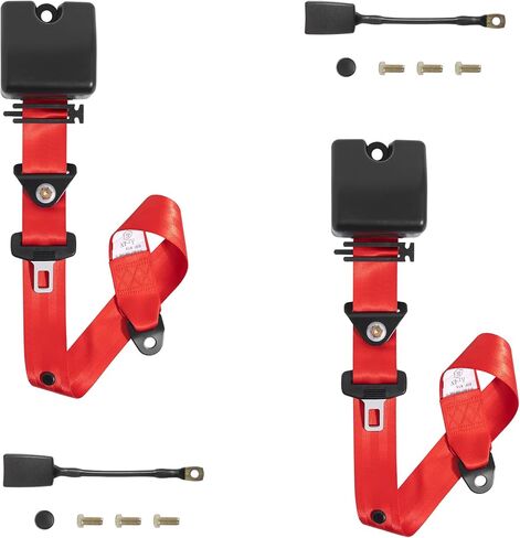2 Pack 3 Pt Adjustable Retractable Straps Pads Universal Replacement Set for Go Kart, Golf Cart, UTV, VR, Pickup, Truck Modification Seatbelt Protective Covers Kit in Saudi Arabia
