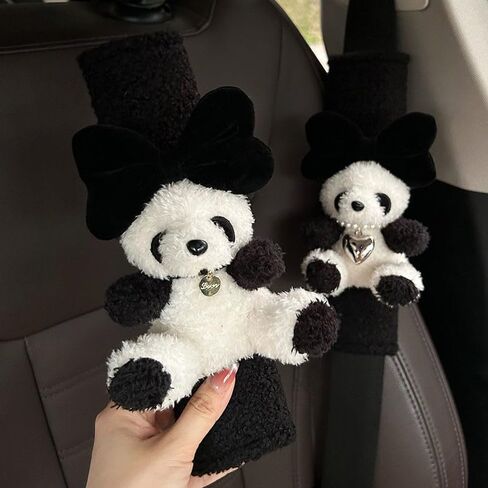 UNICOLD Soft Auto Seat Belt Cover Seatbelt Shoulder Pad Cushions 2 PCS for a More Comfortable Driving Universal Fit for All Cars and Backpack Cute Panda in Saudi Arabia