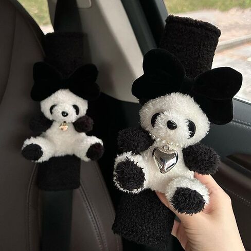 UNICOLD Soft Auto Seat Belt Cover Seatbelt Shoulder Pad Cushions 2 PCS for a More Comfortable Driving Universal Fit for All Cars and Backpack Cute Panda in Saudi Arabia