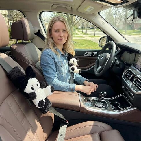 UNICOLD Soft Auto Seat Belt Cover Seatbelt Shoulder Pad Cushions 2 PCS for a More Comfortable Driving Universal Fit for All Cars and Backpack Cute Panda in Saudi Arabia
