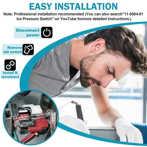 11-0504-01 Pressure Switch - Ice Machine Pressure Switch Replacement Compatible with Scotsman CU50 DCE33 NU130 SCG30 SCG50 SCCP30 SCCP50 SCN60, Refrigerator Compressor Pressure Control Switch in Kuwait