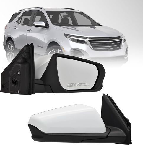 (5 دبابيس) مرآة جانبية للركاب الأيمن لـ 2018 2019 2020 2021 2022 2023 2024 Chevy Equinox & GMC Terrain مع زجاج كهربائي قابل للطي يدويًا وغطاء محكم أسود اللون استبدال # 84225383 in Kuwait