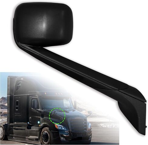 Hood Mirrors Compatible with 2018 2019 2020 2021 Freightliner Cascadia Hood Mirror for Freightliner Cascadia Front-view Mirror (Black-Pair Set) in Saudi Arabia