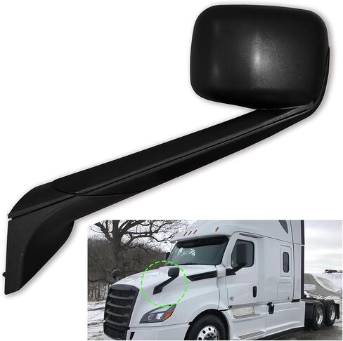مرايا غطاء محرك السيارة متوافقة مع 2018 2019 2020 2021 مرآة غطاء محرك السيارة Freightliner Cascadia لمرآة الرؤية الأمامية Freightliner Cascadia (مجموعة زوج أسود) in Kuwait