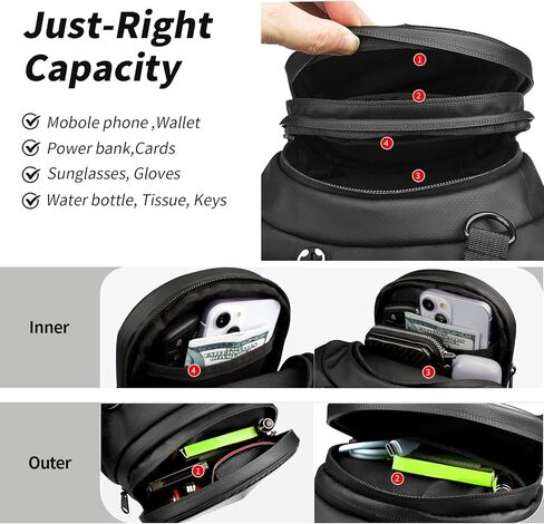 Thigh Bag, Motorcycle Leg Bag with Hard Front Shell, Water-Resistant Riding Leg Bag for Men and Women, Adjustable Waist & Leg Straps, Multi-Pocket Storage for Daily Riding, Matte Black in Saudi Arabia