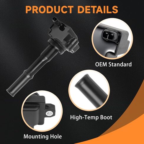 حزمة ملف إشعال Motorevo 3 قطع متوافقة مع Toyota 3.4L 4Runner 1996-2002، Tacoma 1995-2004، Tundra 2000-2004، T100 1995-1998، استبدال UF156 C1041 GN10184 9091902212 5C1308 E679 in Kuwait
