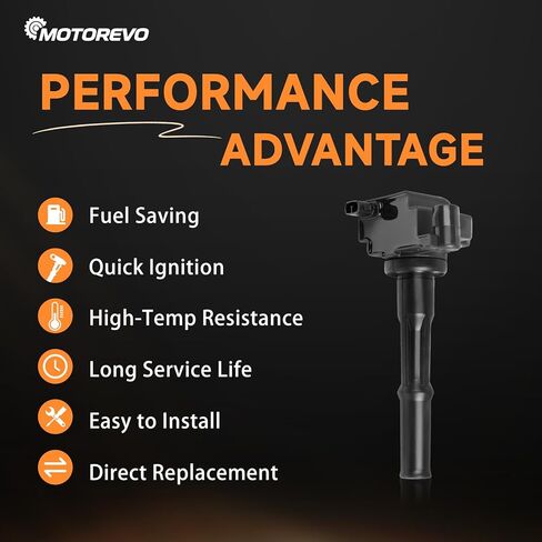 حزمة ملف إشعال Motorevo 3 قطع متوافقة مع Toyota 3.4L 4Runner 1996-2002، Tacoma 1995-2004، Tundra 2000-2004، T100 1995-1998، استبدال UF156 C1041 GN10184 9091902212 5C1308 E679 in Kuwait