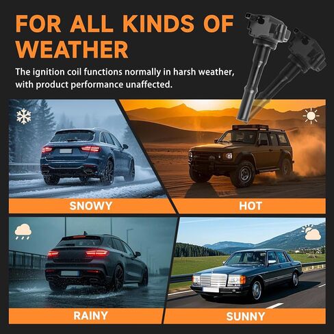 حزمة ملف إشعال Motorevo 3 قطع متوافقة مع Toyota 3.4L 4Runner 1996-2002، Tacoma 1995-2004، Tundra 2000-2004، T100 1995-1998، استبدال UF156 C1041 GN10184 9091902212 5C1308 E679 in Kuwait