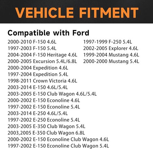 حزمة ملف الإشعال FD503 متوافقة مع 4.6L 5.4L Ford Mustang Crown Victoria Excursion Expedition Explorer F-150 F-250 F-350 E-150 E-250 1997-2014 2015 2016 2017 2018 2019، DG508 DG457 DG472 DG473 in Kuwait