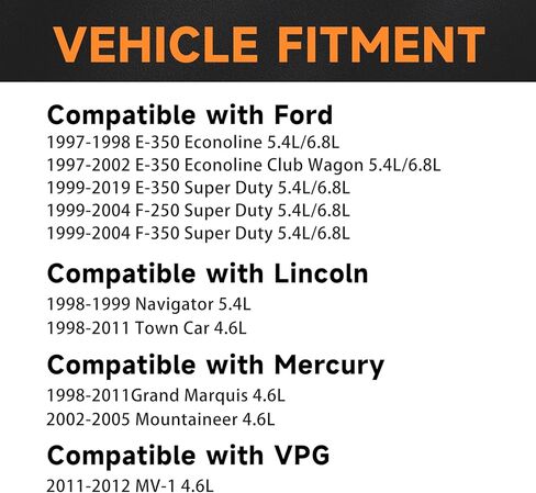 حزمة ملف الإشعال FD503 متوافقة مع 4.6L 5.4L Ford Mustang Crown Victoria Excursion Expedition Explorer F-150 F-250 F-350 E-150 E-250 1997-2014 2015 2016 2017 2018 2019، DG508 DG457 DG472 DG473 in Kuwait