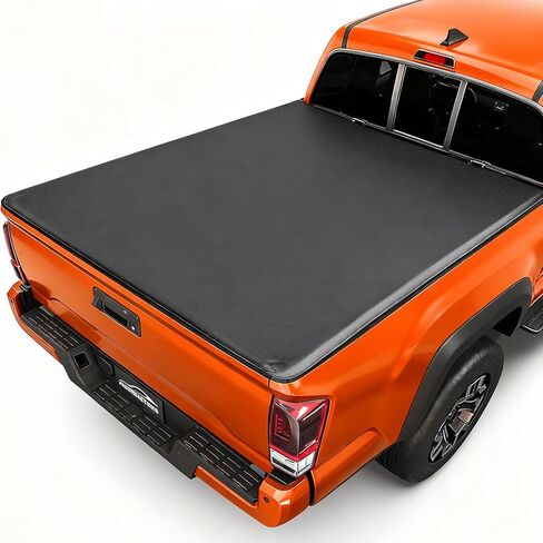 Soft Tri-Fold Truck Bed Tonneau Cover for 2017-2025 Nissan Titan 5.5ft (67") Bed, Leakproof & Security, 2025 Nissan Titan Accessories |for Models With or Without The Utili-Track System| in Saudi Arabia