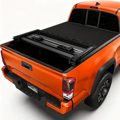 Soft Tri-Fold Truck Bed Tonneau Cover for 2017-2025 Nissan Titan 5.5ft (67") Bed, Leakproof & Security, 2025 Nissan Titan Accessories |for Models With or Without The Utili-Track System| in Saudi Arabia