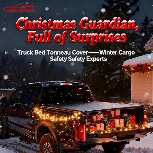 Soft Tri-Fold Truck Bed Tonneau Cover for 2017-2025 Nissan Titan 5.5ft (67") Bed, Leakproof & Security, 2025 Nissan Titan Accessories |for Models With or Without The Utili-Track System| in Saudi Arabia