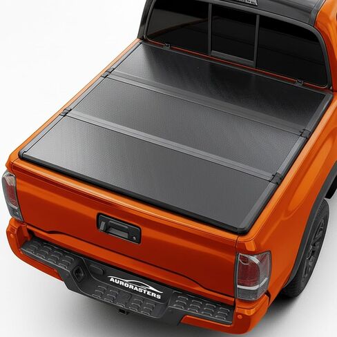 Soft Tri-Fold Truck Bed Tonneau Cover for 2017-2025 Nissan Titan 5.5ft (67") Bed, Leakproof & Security, 2025 Nissan Titan Accessories |for Models With or Without The Utili-Track System| in Saudi Arabia