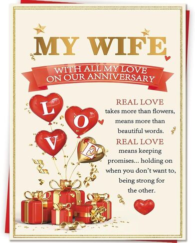 Husband Birthday Card, Romantic Husband Birthday Gifts Decorations for Him Men from Wife in Saudi Arabia
