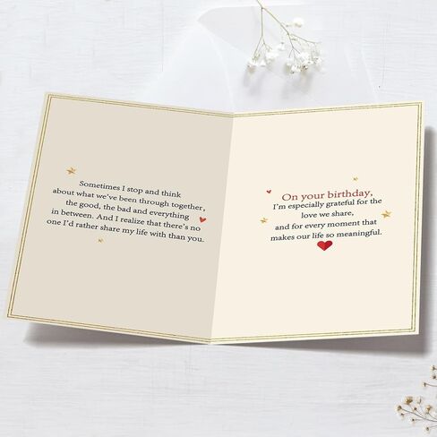 Husband Birthday Card, Romantic Husband Birthday Gifts Decorations for Him Men from Wife in Saudi Arabia