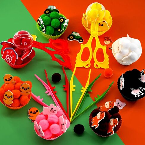 194 Pcs Farm Animals Sensory Bin Items Summer Counting Sorting Sensory Bin Filler Fine Motor Felt Pig Horse Sheep Counts for Spring Summer Counting Sorting in Saudi Arabia