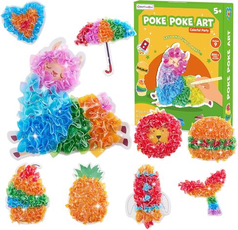 creative kimi 9 PCS Poke Poke Art - Magical Princesses,Foil Art, Mess-Free Fun for Kids, DIY Wood Craft Kits, Creative Activity, Gifts for Girls & Boys Ages 4, 5, 6, 7, 8, 9 in Saudi Arabia