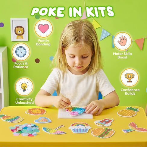 creative kimi 9 PCS Poke Poke Art - Magical Princesses,Foil Art, Mess-Free Fun for Kids, DIY Wood Craft Kits, Creative Activity, Gifts for Girls & Boys Ages 4, 5, 6, 7, 8, 9 in Saudi Arabia