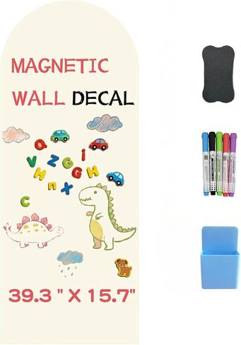 UCMD Arch Magnetic Wall Decal - 39.3 inch x 15.7 inch Smooth Surface Chalkboard Sticker for Wall - Magnetic Board for Playroom, Home Classroom (Ivory White) in Saudi Arabia