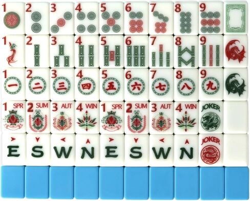 160 Pcs American Mahjong Tile Set | Elegant Vintage Luxury Style with Blue Back Mahjong Tiles in Saudi Arabia