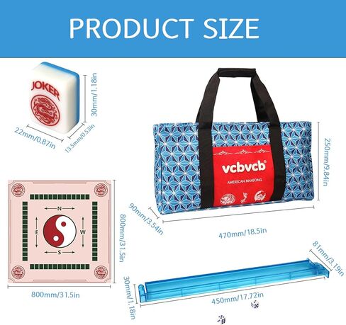 160 Pcs American Mahjong Tile Set | Elegant Vintage Luxury Style with Blue Back Mahjong Tiles in Saudi Arabia