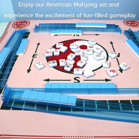 160 Pcs American Mahjong Tile Set | Elegant Vintage Luxury Style with Blue Back Mahjong Tiles in Saudi Arabia
