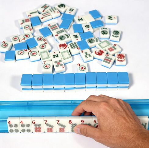 160 Pcs American Mahjong Tile Set | Elegant Vintage Luxury Style with Blue Back Mahjong Tiles in Saudi Arabia