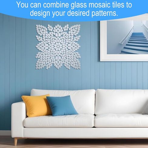 Mirror Pieces for Crafts - 300Pcs Leaf Shape Mirror Mosaic Tiles, 11x24mm Self Adhesive Small Craft Mirrors for DIY Home Wall Art Decor Projects in Kuwait